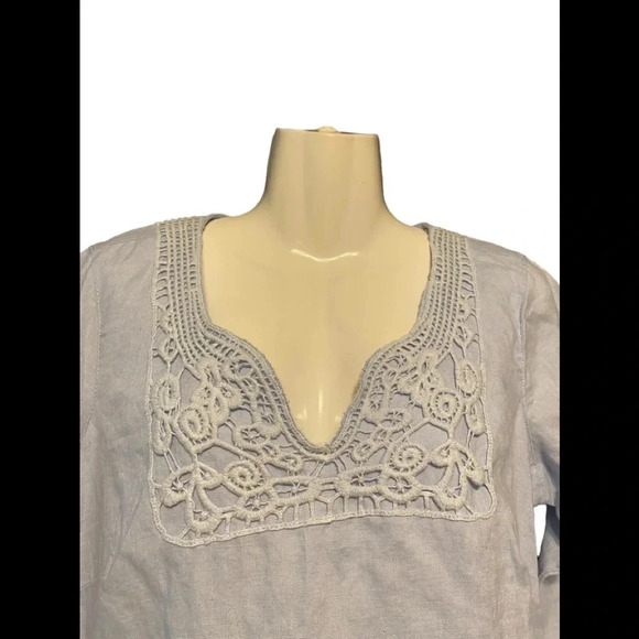 Malvin Light Blue Tunic/Mini Dress Linen - Picture 3 of 9